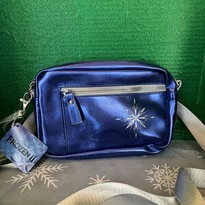 Disney Frozen II Shimmering Blue Crossbody Bag